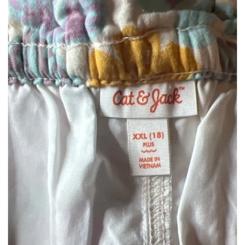 Cat & Jack Girls‎ Floral Pajama Shorts XXL (18) Plus NWT